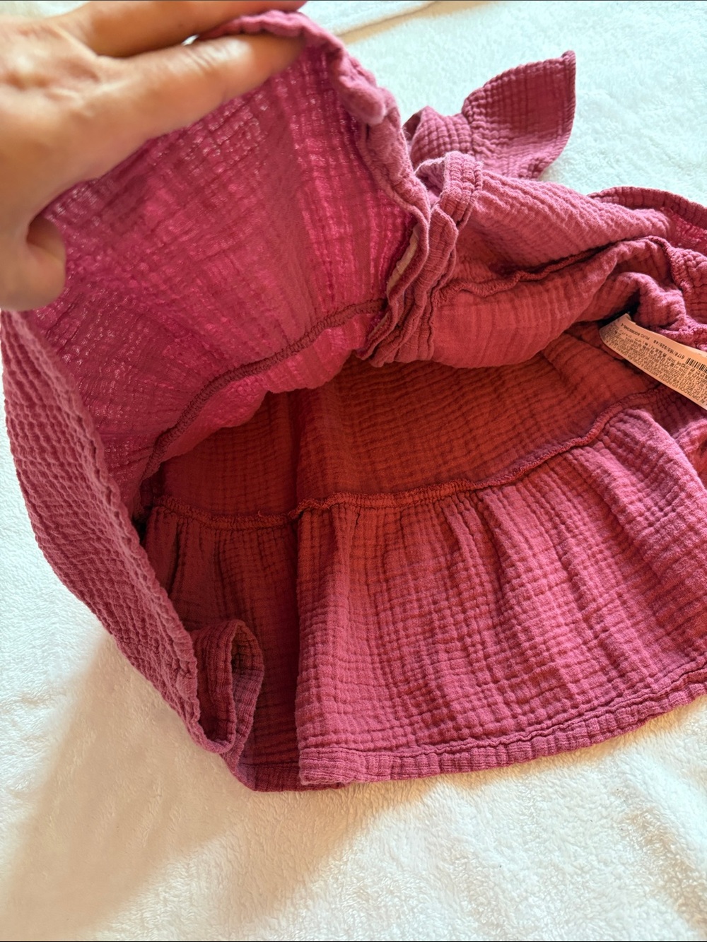 Zara 3T Raspberry Button-Front Gauze Dress - Picture 4 of 4